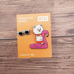 Load image into Gallery viewer, Cartoon Icons Enamel Pins Kpop Bangtan Summer Beach Swimming Series Badge Buttons Brooches For Men Women Lapel Pins Accessories
