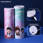 Load image into Gallery viewer, Translucent Quicksand Pencil Case Kawaii NBX Solar Calculator Pencil Box Estojo Escolar School Supplies Password Estuche Escolar

