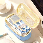 Load image into Gallery viewer, Stationery Canvas Pencil Case Double Layer Large Capacity Pencil Box Cute Pencilcase For Kids Boys Pen Box School Supplies
