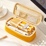 Load image into Gallery viewer, Stationery Canvas Pencil Case Double Layer Large Capacity Pencil Box Cute Pencilcase For Kids Boys Pen Box School Supplies
