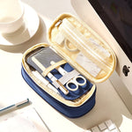 Load image into Gallery viewer, Stationery Canvas Pencil Case Double Layer Large Capacity Pencil Box Cute Pencilcase For Kids Boys Pen Box School Supplies
