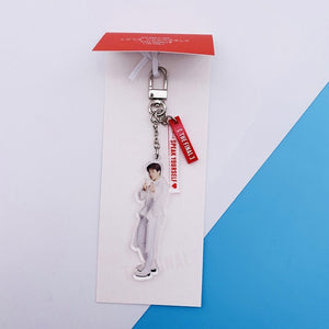 Bangtan Boys Keychain Keyring Cute Acrylic Fashion Figure Key Ring Holder Little Pendant Key Chains New Kpop Boys Accessories