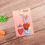 Load image into Gallery viewer, KPOP Acrylic Pendent Keychain Korean Band Cute Animal Figure Acrylic Pendent Keyring Accessories
