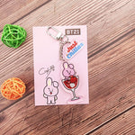 Load image into Gallery viewer, KPOP Acrylic Pendent Keychain Korean Band Cute Animal Figure Acrylic Pendent Keyring Accessories
