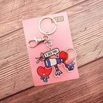 Load image into Gallery viewer, KPOP Acrylic Pendent Keychain Korean Band Cute Animal Figure Acrylic Pendent Keyring Accessories
