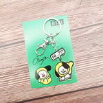Load image into Gallery viewer, KPOP Acrylic Pendent Keychain Korean Band Cute Animal Figure Acrylic Pendent Keyring Accessories
