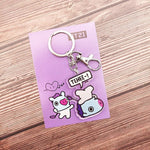 Load image into Gallery viewer, KPOP Acrylic Pendent Keychain Korean Band Cute Animal Figure Acrylic Pendent Keyring Accessories
