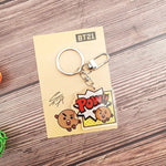 Load image into Gallery viewer, KPOP Acrylic Pendent Keychain Korean Band Cute Animal Figure Acrylic Pendent Keyring Accessories
