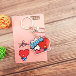 Load image into Gallery viewer, KPOP Acrylic Pendent Keychain Korean Band Cute Animal Figure Acrylic Pendent Keyring Accessories

