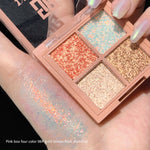 Load image into Gallery viewer, 4 Colors Cute Glitter Pearlescent Eyeshadow Pallete Shimmer Waterproof Big Sequin Diamond Shadows Palette Make Up Eye Shadow
