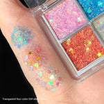 Load image into Gallery viewer, 4 Colors Cute Glitter Pearlescent Eyeshadow Pallete Shimmer Waterproof Big Sequin Diamond Shadows Palette Make Up Eye Shadow
