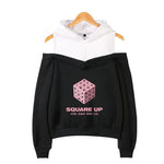 Load image into Gallery viewer, Blackpink Kpop Hoodies Sexy Off Shoulder Sweatshirts Women Team Member Oversized Sweatshirt Girl Group Black Pink Clothes
