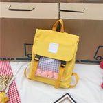 Load image into Gallery viewer, School Backpack Women 2020 New Female Cute Cartoon Transparent Students Schoolbag Shoulder Bags Fashion Canvas Backpacks Bag
