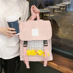 Load image into Gallery viewer, School Backpack Women 2020 New Female Cute Cartoon Transparent Students Schoolbag Shoulder Bags Fashion Canvas Backpacks Bag
