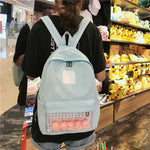 Load image into Gallery viewer, School Backpack Women 2020 New Female Cute Cartoon Transparent Students Schoolbag Shoulder Bags Fashion Canvas Backpacks Bag
