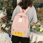 Load image into Gallery viewer, School Backpack Women 2020 New Female Cute Cartoon Transparent Students Schoolbag Shoulder Bags Fashion Canvas Backpacks Bag
