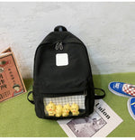 Load image into Gallery viewer, School Backpack Women 2020 New Female Cute Cartoon Transparent Students Schoolbag Shoulder Bags Fashion Canvas Backpacks Bag
