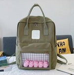Load image into Gallery viewer, School Backpack Women 2020 New Female Cute Cartoon Transparent Students Schoolbag Shoulder Bags Fashion Canvas Backpacks Bag
