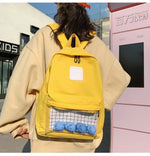 Load image into Gallery viewer, School Backpack Women 2020 New Female Cute Cartoon Transparent Students Schoolbag Shoulder Bags Fashion Canvas Backpacks Bag
