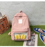 Load image into Gallery viewer, School Backpack Women 2020 New Female Cute Cartoon Transparent Students Schoolbag Shoulder Bags Fashion Canvas Backpacks Bag
