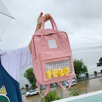 Load image into Gallery viewer, School Backpack Women 2020 New Female Cute Cartoon Transparent Students Schoolbag Shoulder Bags Fashion Canvas Backpacks Bag
