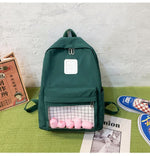 Load image into Gallery viewer, School Backpack Women 2020 New Female Cute Cartoon Transparent Students Schoolbag Shoulder Bags Fashion Canvas Backpacks Bag
