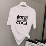 Load image into Gallery viewer, Fashion Letter Printed Tshirt Women Kpop Exo Obsession T-Shirt Casual Short Sleeve Tee Shirt Tops Unisex Fasns Clothes
