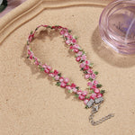 Load image into Gallery viewer, Korea Boho Flower Charms Chian Necklace Choker for Women Girl Harajuku Collars Cute Daisy Fabric Lace Jewelry
