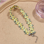 Load image into Gallery viewer, Korea Boho Flower Charms Chian Necklace Choker for Women Girl Harajuku Collars Cute Daisy Fabric Lace Jewelry
