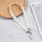Load image into Gallery viewer, Korea Boho Flower Charms Chian Necklace Choker for Women Girl Harajuku Collars Cute Daisy Fabric Lace Jewelry
