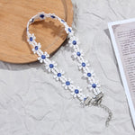 Load image into Gallery viewer, Korea Boho Flower Charms Chian Necklace Choker for Women Girl Harajuku Collars Cute Daisy Fabric Lace Jewelry
