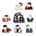 Load image into Gallery viewer, Kpop Brooch JK V Suga RM J-hope JIMIN JIN Pins Badge New Album Metal Badges Accessories Gift for Fans Character Brooches
