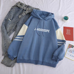 Load image into Gallery viewer, J-HOOOOOPE Bangtan Boy Kpop Hoodies Casual Letters Printed Women Winter Fleece Sweatshirt Hoody Hit Color Patchwork Pullover

