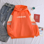 Load image into Gallery viewer, J-HOOOOOPE Bangtan Boy Kpop Hoodies Casual Letters Printed Women Winter Fleece Sweatshirt Hoody Hit Color Patchwork Pullover
