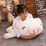 Load image into Gallery viewer, Squishy Pig Stuffed Doll Lying Plush Piggy Toy  White/Pink Animals Soft Plushie Hand Warmer Blanket Kids Comforting Pillow Gift
