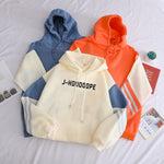 Load image into Gallery viewer, J-HOOOOOPE Bangtan Boy Kpop Hoodies Casual Letters Printed Women Winter Fleece Sweatshirt Hoody Hit Color Patchwork Pullover
