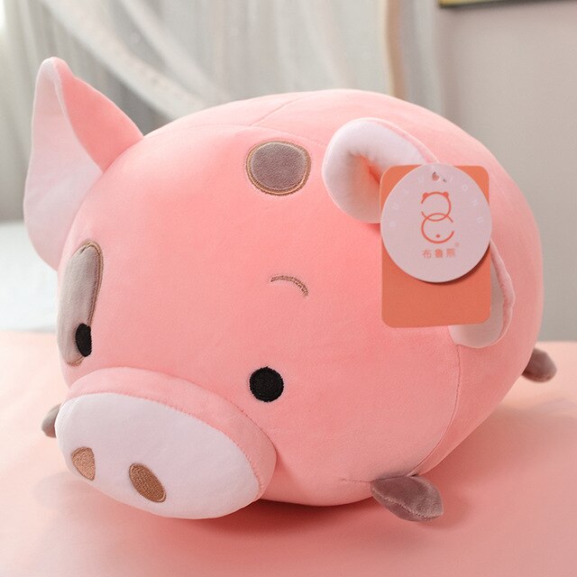 Fat Round Ball pink Pig Plushie Pillow Soft Hug Messgae Pillow for Girl Shiba inu Dog Elephant Cartoon Animals Doll toys for kid