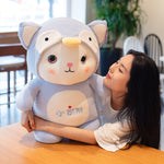 Load image into Gallery viewer, Kawaii Cat Stuffed Animals Plush Toys Cute Soft Doll Dress Up Giraffe Frog Penguin Dinosaur Kids Plushie Doll Girls Gift
