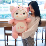 Load image into Gallery viewer, Kawaii Cat Stuffed Animals Plush Toys Cute Soft Doll Dress Up Giraffe Frog Penguin Dinosaur Kids Plushie Doll Girls Gift

