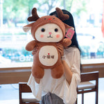 Load image into Gallery viewer, Kawaii Cat Stuffed Animals Plush Toys Cute Soft Doll Dress Up Giraffe Frog Penguin Dinosaur Kids Plushie Doll Girls Gift
