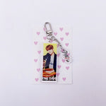 Load image into Gallery viewer, Kpop Stray kids RedVelvet Acrylic PVC Rectangular Keychain Pendant Hanging ring Key chain kpop supplies

