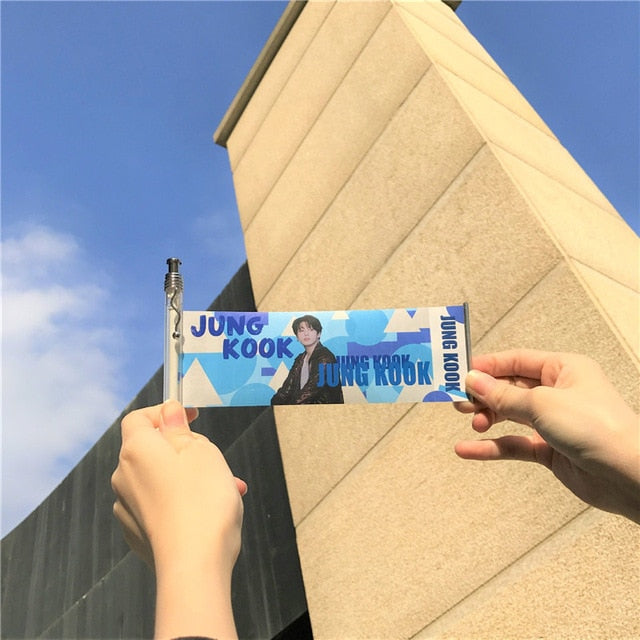 KPOP Bangtan Boys Twice BlackPink Pull Pen Non-woven Hand Banner JIMIN JIN SUAG J-HOPE Fans Collection w103