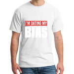 Load image into Gallery viewer, Fashion dating my bias kpop tshirt korea music fan merchandise t shirt tee homme plus sizes s-5xl short sleeve pattern

