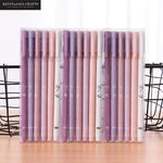 Load image into Gallery viewer, 6Pcs/Set Pink Gel Pen Set 0.5mm School Stationery Suppliers Office Accessories Presented By Kevin&amp;sasa Crafts
