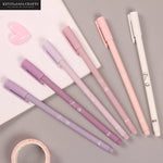 Load image into Gallery viewer, 6Pcs/Set Pink Gel Pen Set 0.5mm School Stationery Suppliers Office Accessories Presented By Kevin&amp;sasa Crafts
