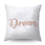 Load image into Gallery viewer, Lash Pillowcase Rose Gold Square Cushion Cover Geometric Dreamlike Polyester Throw Pillow Cover Home Decor 45x45cm
