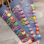 Load image into Gallery viewer, Kawaii Princess Fruit Petals Floral star Hairpins Kids Hair Clips Set Barrettes Accessories For Women Girls Hairgrip Headdress
