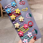 Load image into Gallery viewer, Kawaii Princess Fruit Petals Floral star Hairpins Kids Hair Clips Set Barrettes Accessories For Women Girls Hairgrip Headdress
