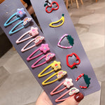 Load image into Gallery viewer, Kawaii Princess Fruit Petals Floral star Hairpins Kids Hair Clips Set Barrettes Accessories For Women Girls Hairgrip Headdress
