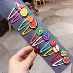 Load image into Gallery viewer, Kawaii Princess Fruit Petals Floral star Hairpins Kids Hair Clips Set Barrettes Accessories For Women Girls Hairgrip Headdress
